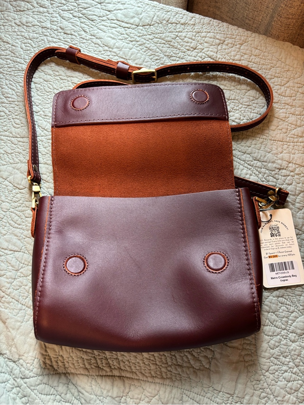 Portland Leather Crossbody with Matching Card Wallet - Picture 3 of 8
